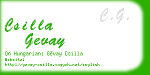 csilla gevay business card