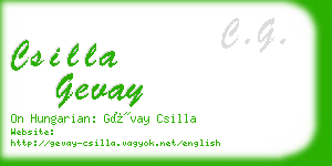 csilla gevay business card